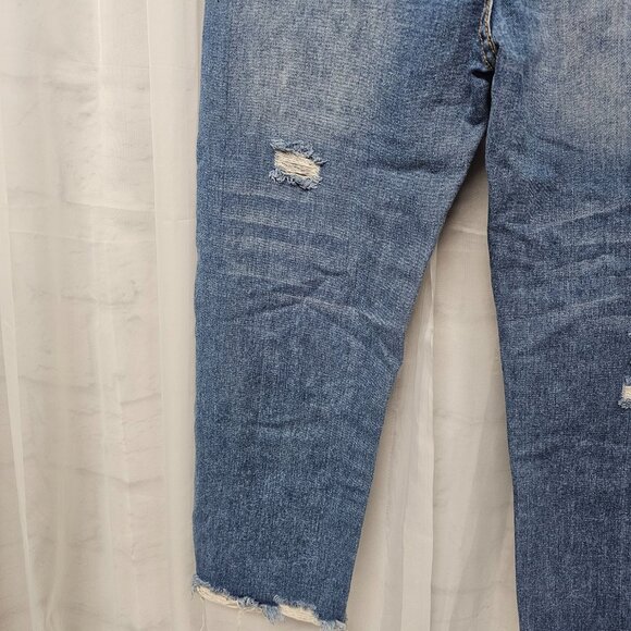 Blue Barrel Distressed Cropped Jeans Rustic Boho 28 - Picture 13 of 15
